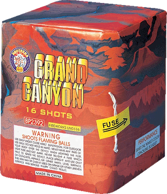 Fireworks package labeled Grand Canyon