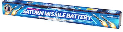 Saturn Missile Battery fireworks packaging