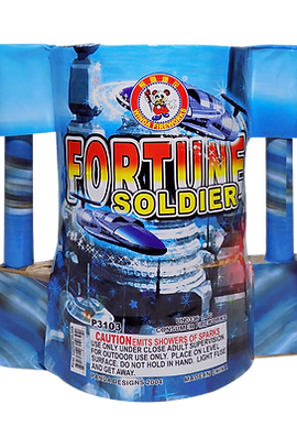 Fireworks with safety warning label