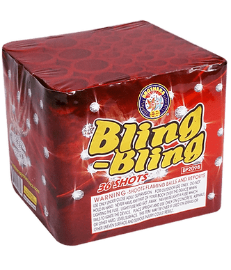 Firework box with Bling-Bling label