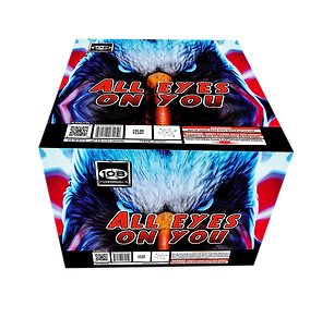 Colorful fireworks box with bold text