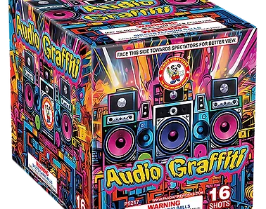 Audio Graffiti fireworks packaging