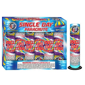 Single Day Parachute fireworks packaging