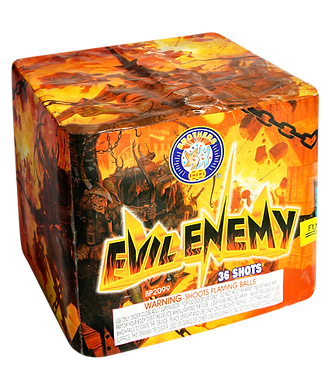 Firework package labeled "Evil Enemy