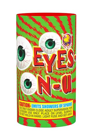 Firework labeled "Eyes On U" design
