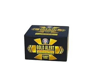 Black and yellow fireworks packaging