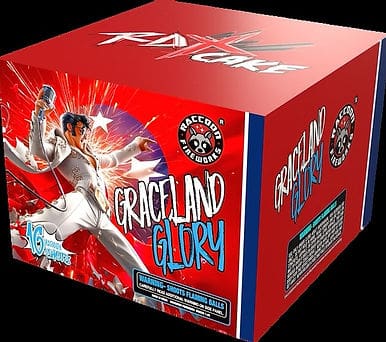 Fireworks box featuring performer illustration