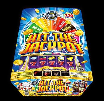 Jackpot-themed game board with colorful graphics