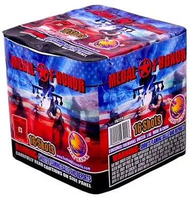 Fireworks box with patriotic design
