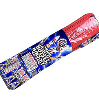 Firework rocket package with colorful design