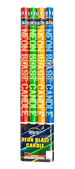 Colorful neon blast candles assortment