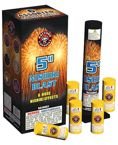 5-inch fireworks display package and contents