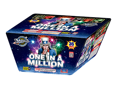 One in a Million fireworks packaging