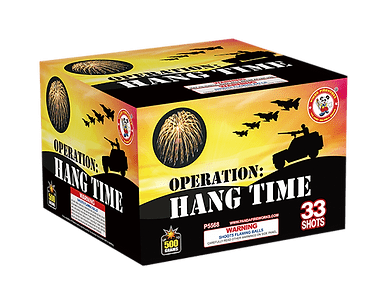 Operation: Hang Time fireworks packaging