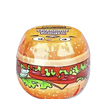 Cartoon burger toy with eyes