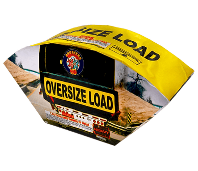 Truck with oversize load warning sign