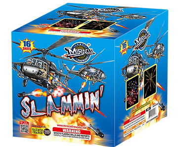 Slammin' fireworks packaging design
