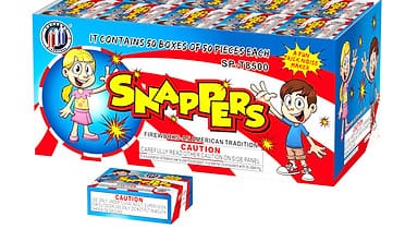 Snappers fireworks box with cartoon characters