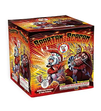 Spartan Scream fireworks box design