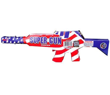 Super Gun firework with American flag design
