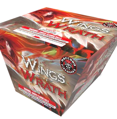 Colorful fireworks packaging with fiery design