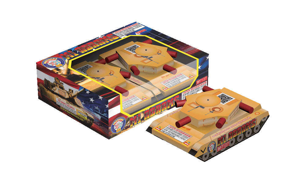 Toy tank with packaging