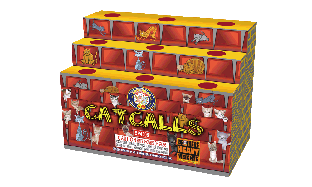 Cat-themed fireworks box design