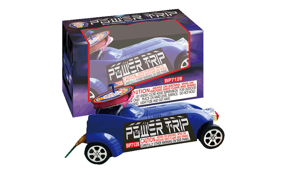 Toy car with packaging on display