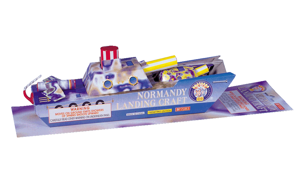 Normandy landing craft toy display